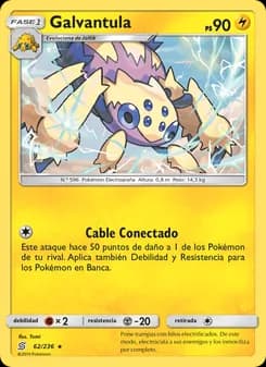 Galvantula card in Spanish