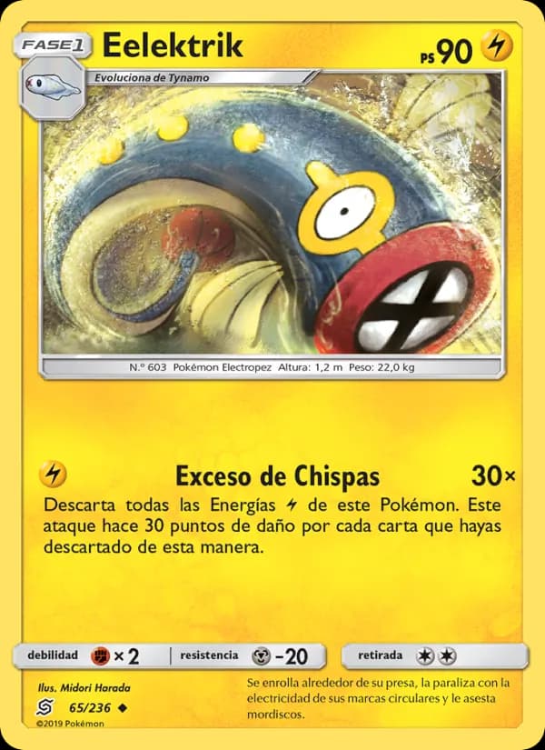 Eelektrik card in Spanish