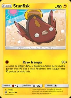 Stunfisk card in Spanish