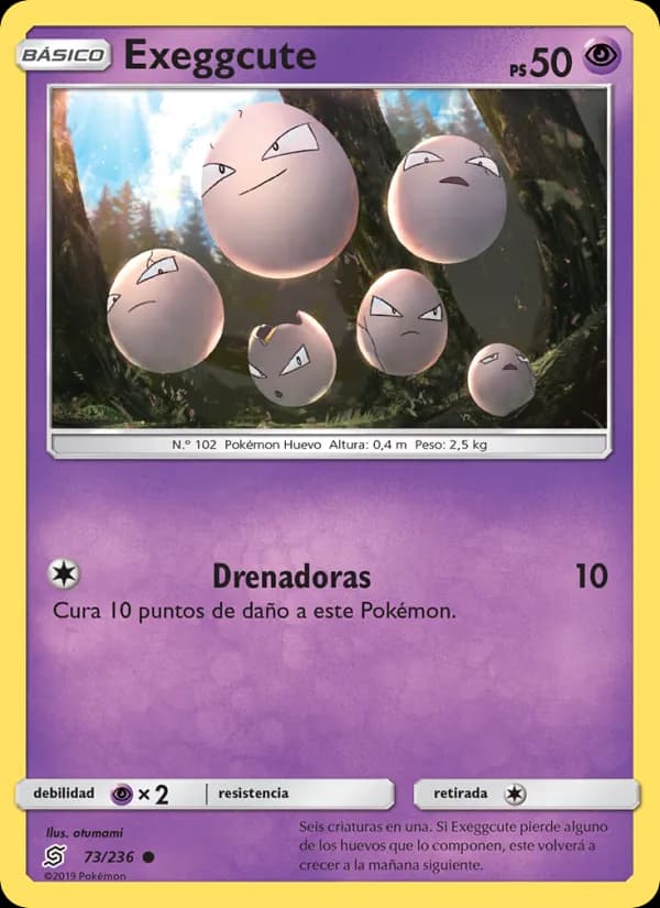 Exeggcute card in Spanish