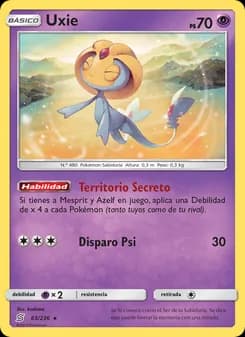 Uxie card in Spanish