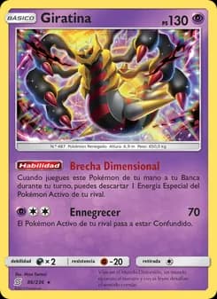 Giratina card in Spanish