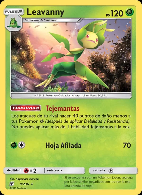 Leavanny card in Spanish