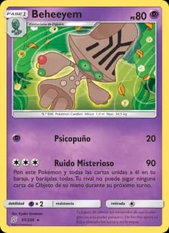 Beheeyem card in Spanish