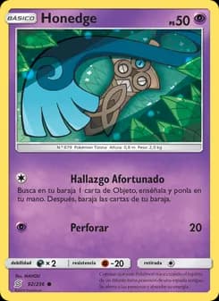 Honedge card in Spanish