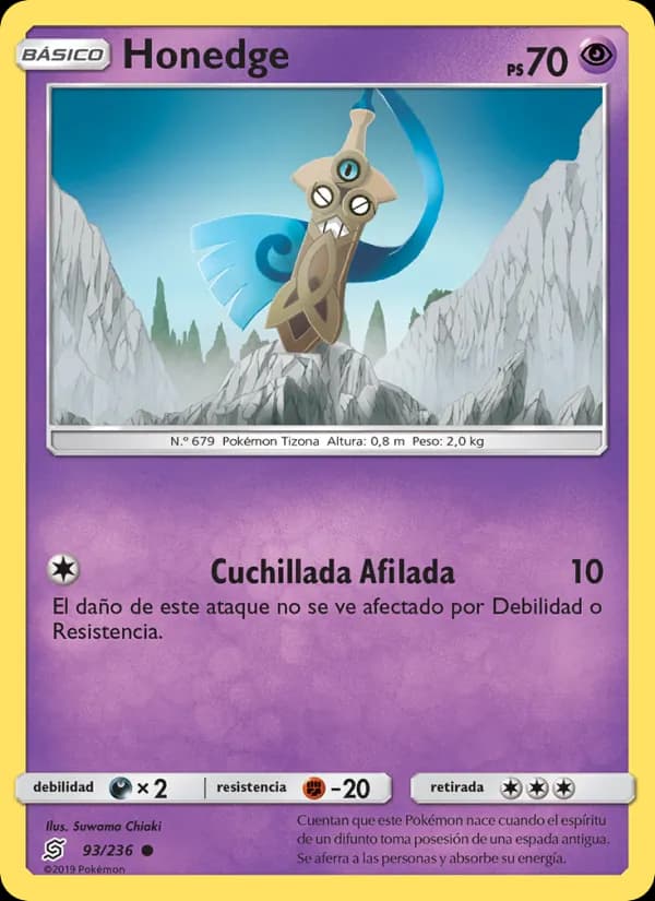 Honedge card in Spanish