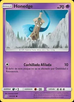 Honedge card in Spanish