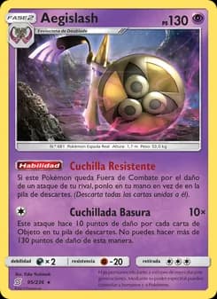Aegislash card in Spanish