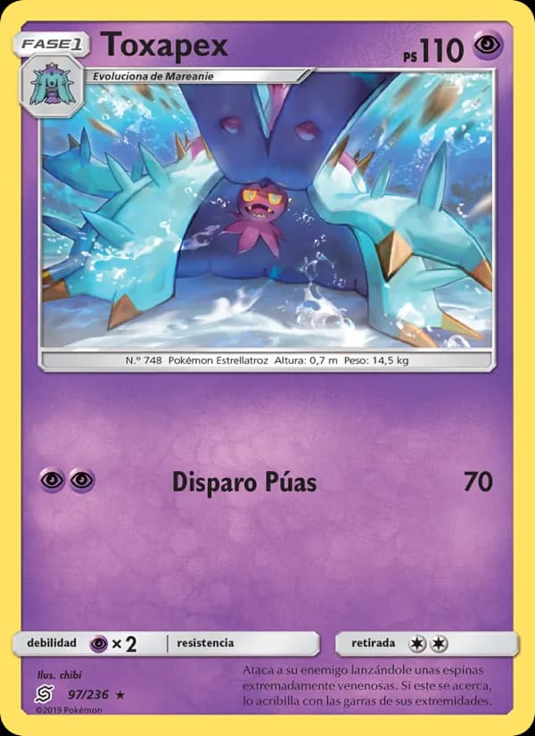 Toxapex card in Spanish