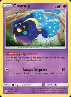 Cosmog card in Spanish