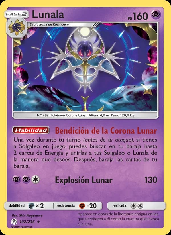 Lunala card in Spanish