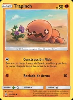 Trapinch card in Spanish