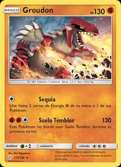 Groudon card in Spanish