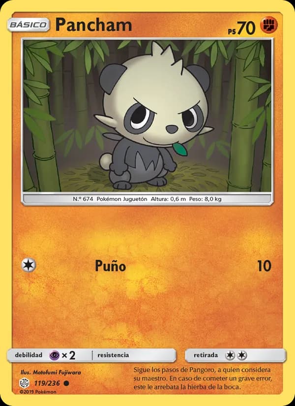 Pancham card in Spanish