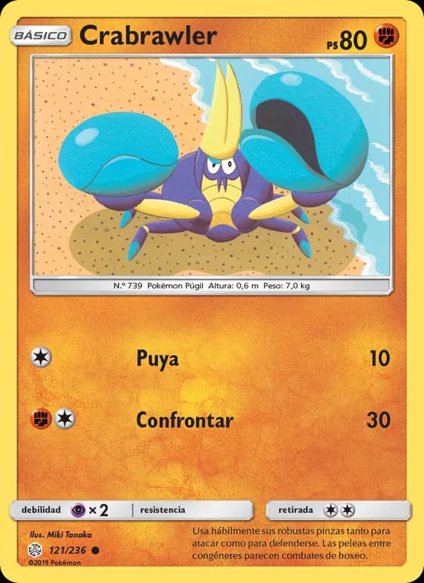 Crabrawler card in Spanish