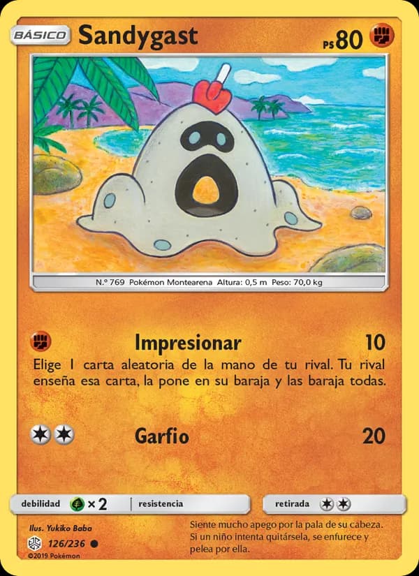 Sandygast card in Spanish