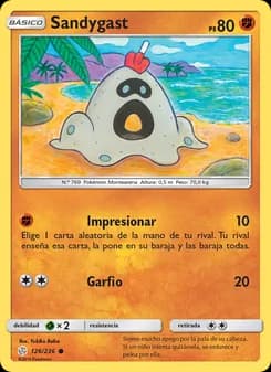 Sandygast card in Spanish