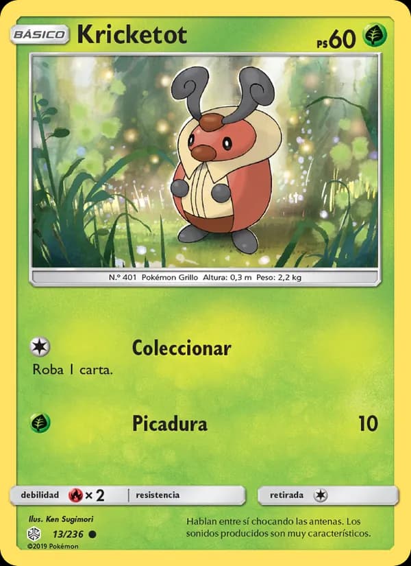 Kricketot card in Spanish