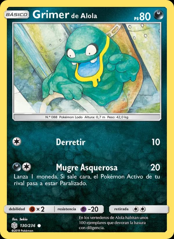 Grimer de Alola card in Spanish