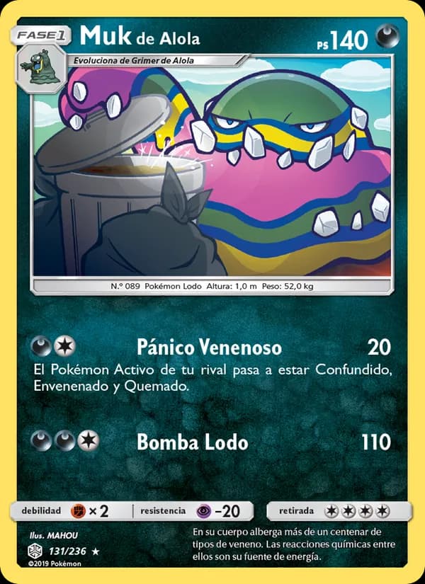 Muk de Alola card in Spanish
