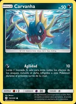 Carvanha card in Spanish