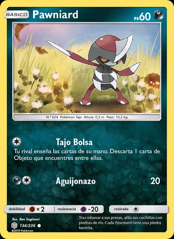 Pawniard card in Spanish