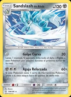 Sandslash de Alola card in Spanish