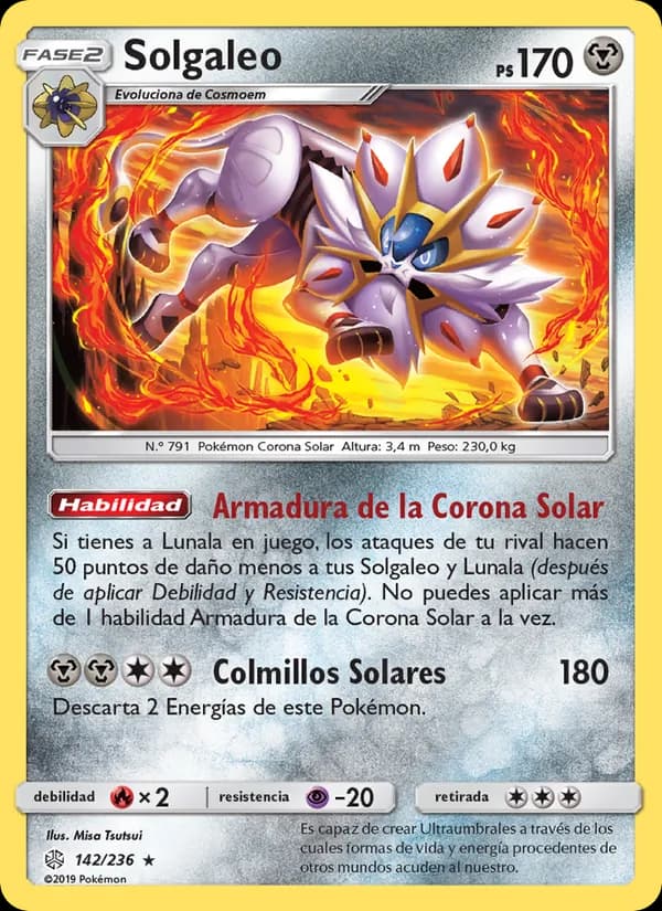 Solgaleo card in Spanish