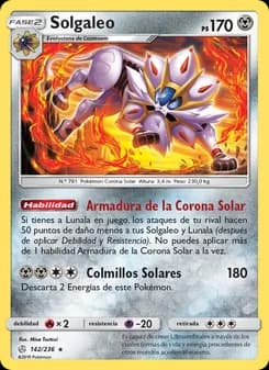 Solgaleo card in Spanish