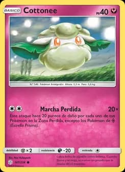 Cottonee card in Spanish