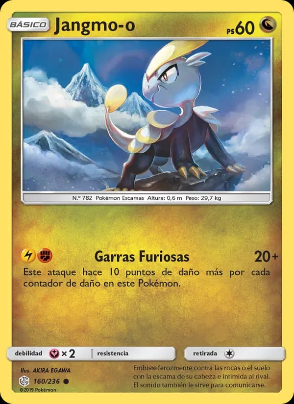 Jangmo-o card in Spanish