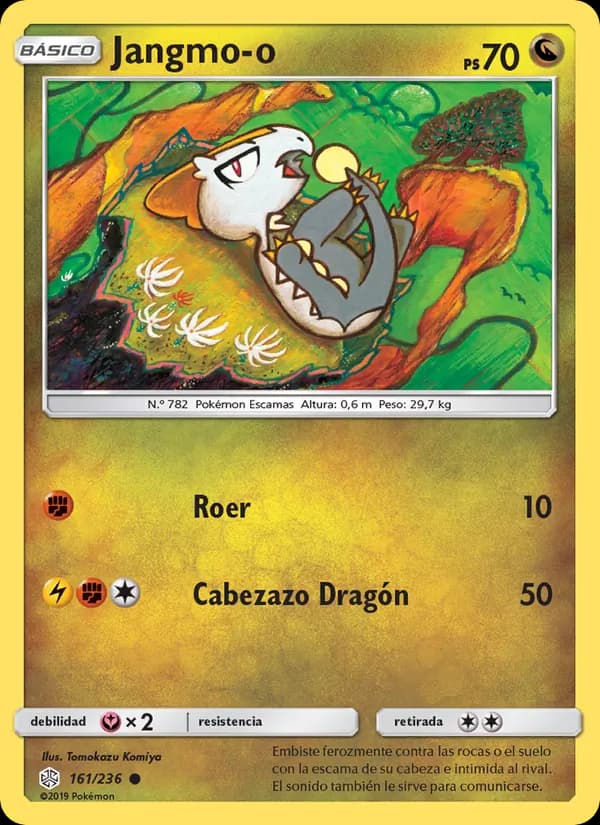 Jangmo-o card in Spanish