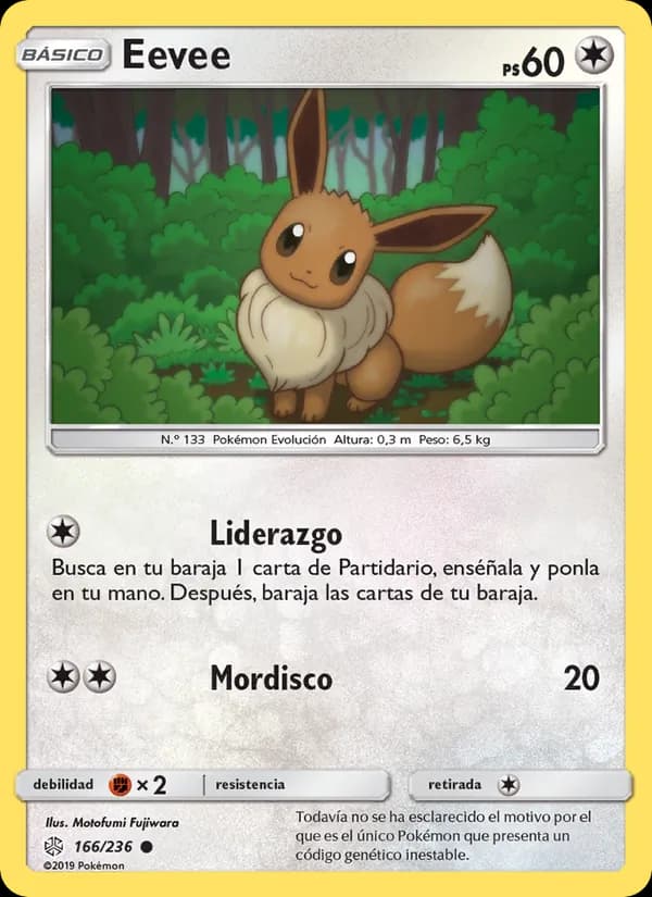 Eevee card in Spanish