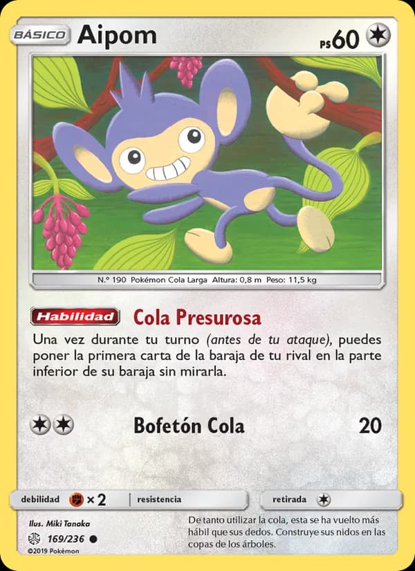 Aipom card in Spanish