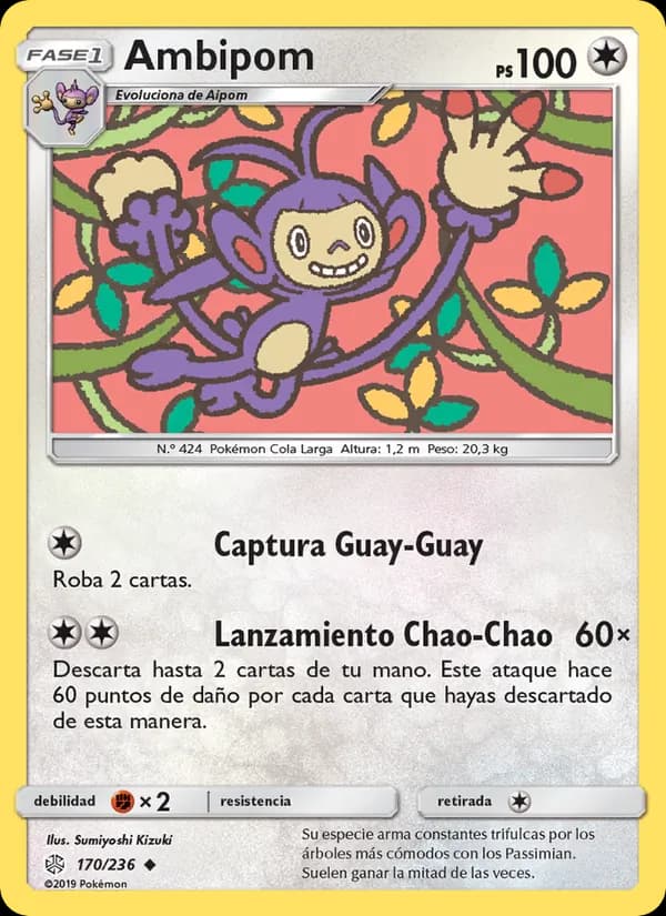 Ambipom card in Spanish