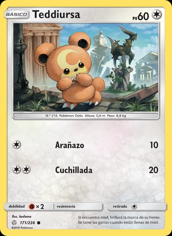 Teddiursa card in Spanish