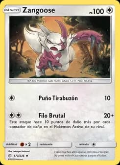 Zangoose card in Spanish