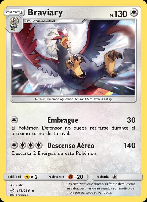 Braviary card in Spanish