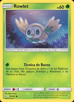 Rowlet card in Spanish