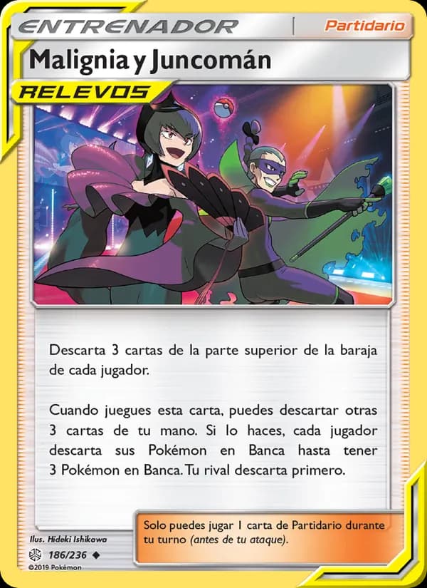 Malignia y Juncomán card in Spanish