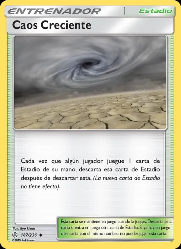 Caos Creciente card in Spanish