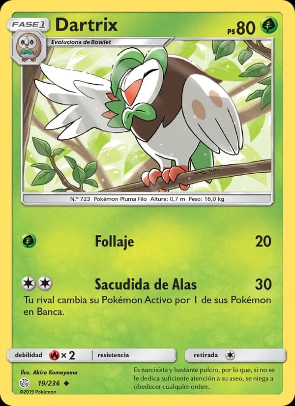 Dartrix card in Spanish