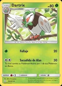 Dartrix card in Spanish