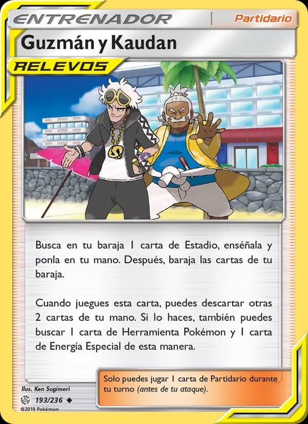 Guzmán y Kaudan card in Spanish