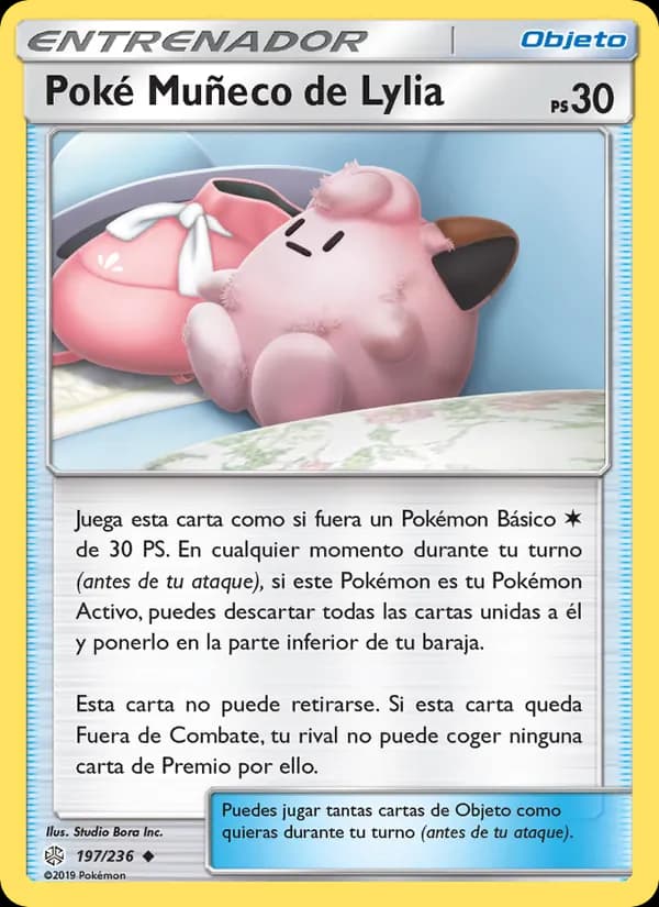 Poké Muñeco de Lylia card in Spanish