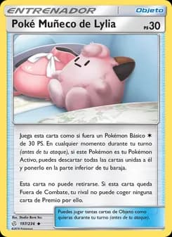 Poké Muñeco de Lylia card in Spanish