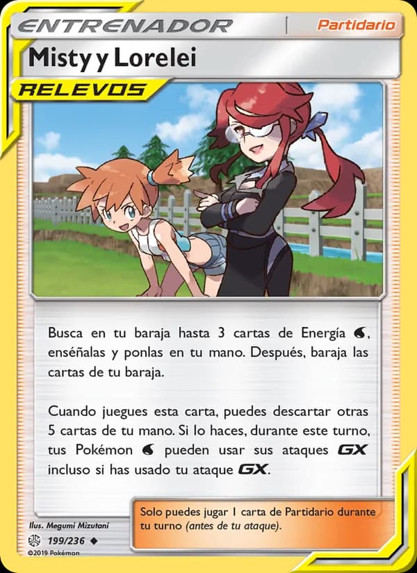 Misty y Lorelei card in Spanish