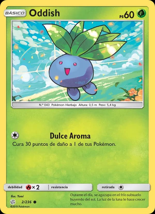 Oddish card in Spanish