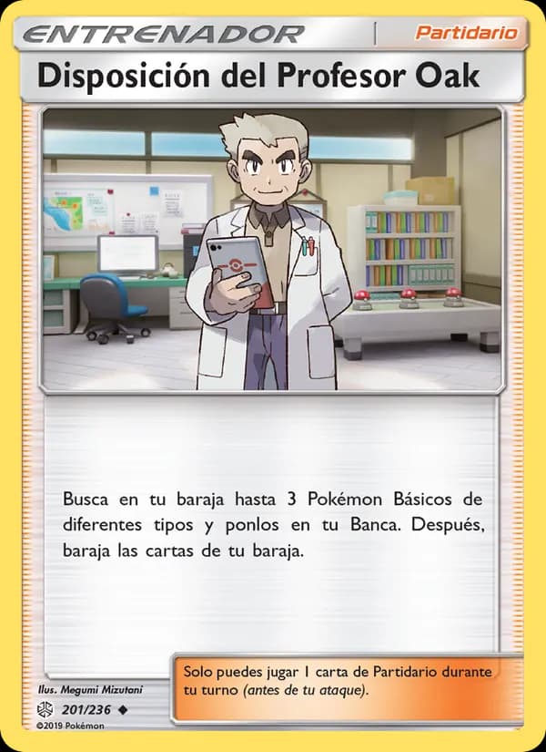 Disposición del Profesor Oak card in Spanish
