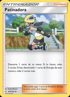 Patinadora card in Spanish